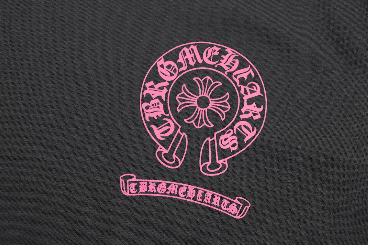 P140 Chrome Hearts Sanskrit Color Printed Short Sleeves Size: SMLXL Color: Gray